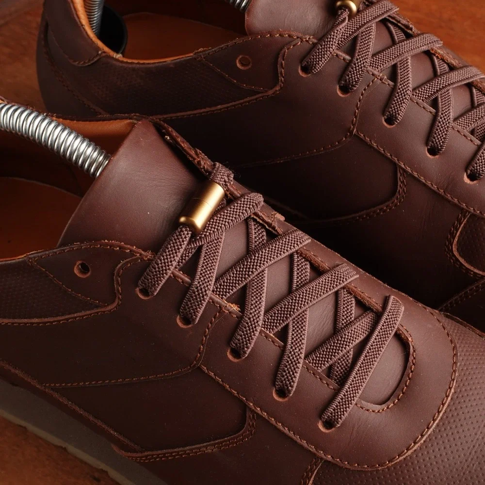 Beckett Simonon Sneakers Mens Size 9.5 Brown Graham Leather Contemporary Shoes